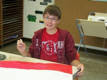 8th grade grid painting